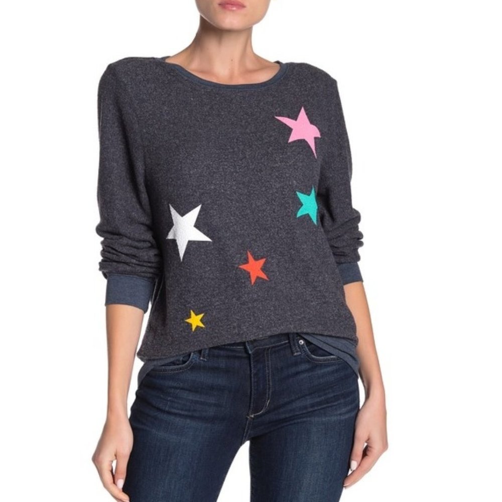 🎁 WILDFOX Star Scatter Knit Sweater